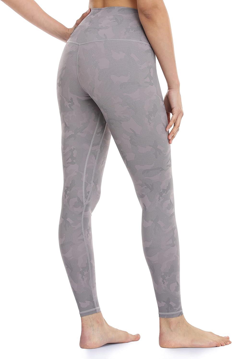 imageColorfulkoala Womens High Waisted Matte Faux Leather Leggings Full Length Yoga PantsCamo Grey