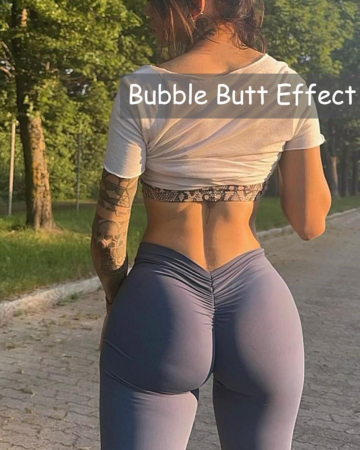 imageDanysu V Back Scrunch Butt Leggings for Women Soft High Waisted Booty Tights Workout Gym Yoga Pants1volcano Ash