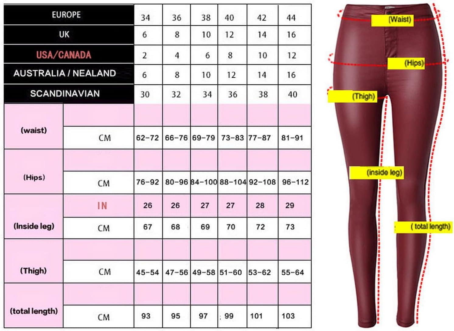 imageFaringoto Womens Pu Faux Leather Pants Slim Leggings Variety of Styles with Pockets056