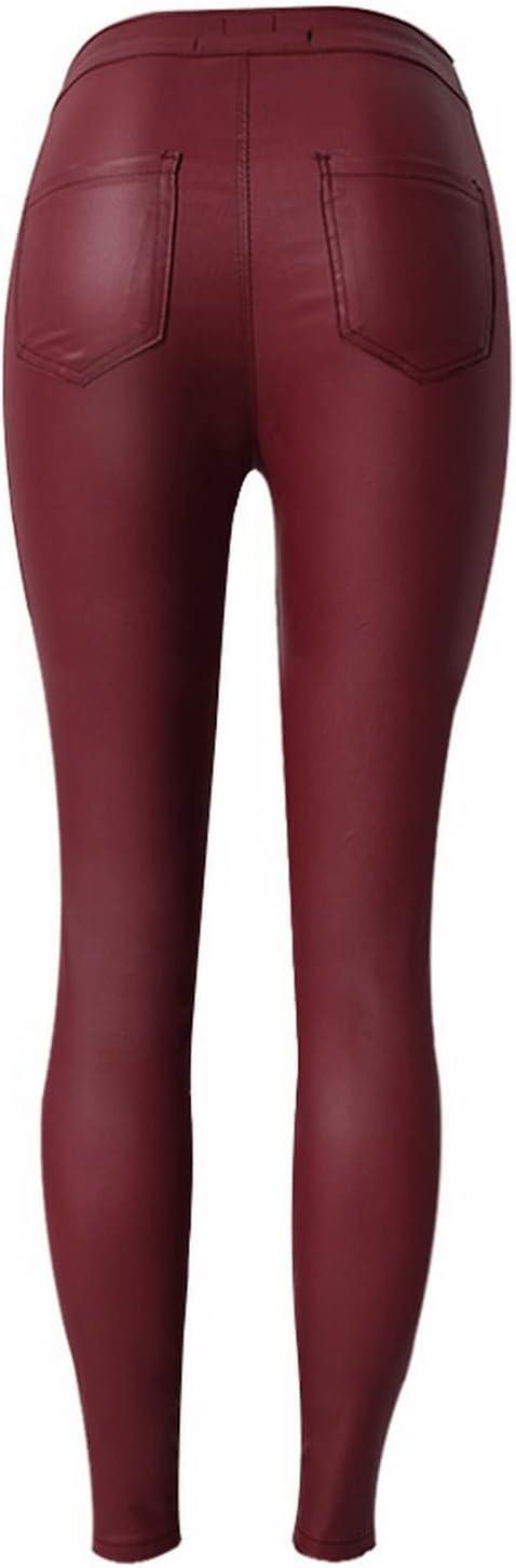 imageFaringoto Womens Pu Faux Leather Pants Slim Leggings Variety of Styles with Pockets056