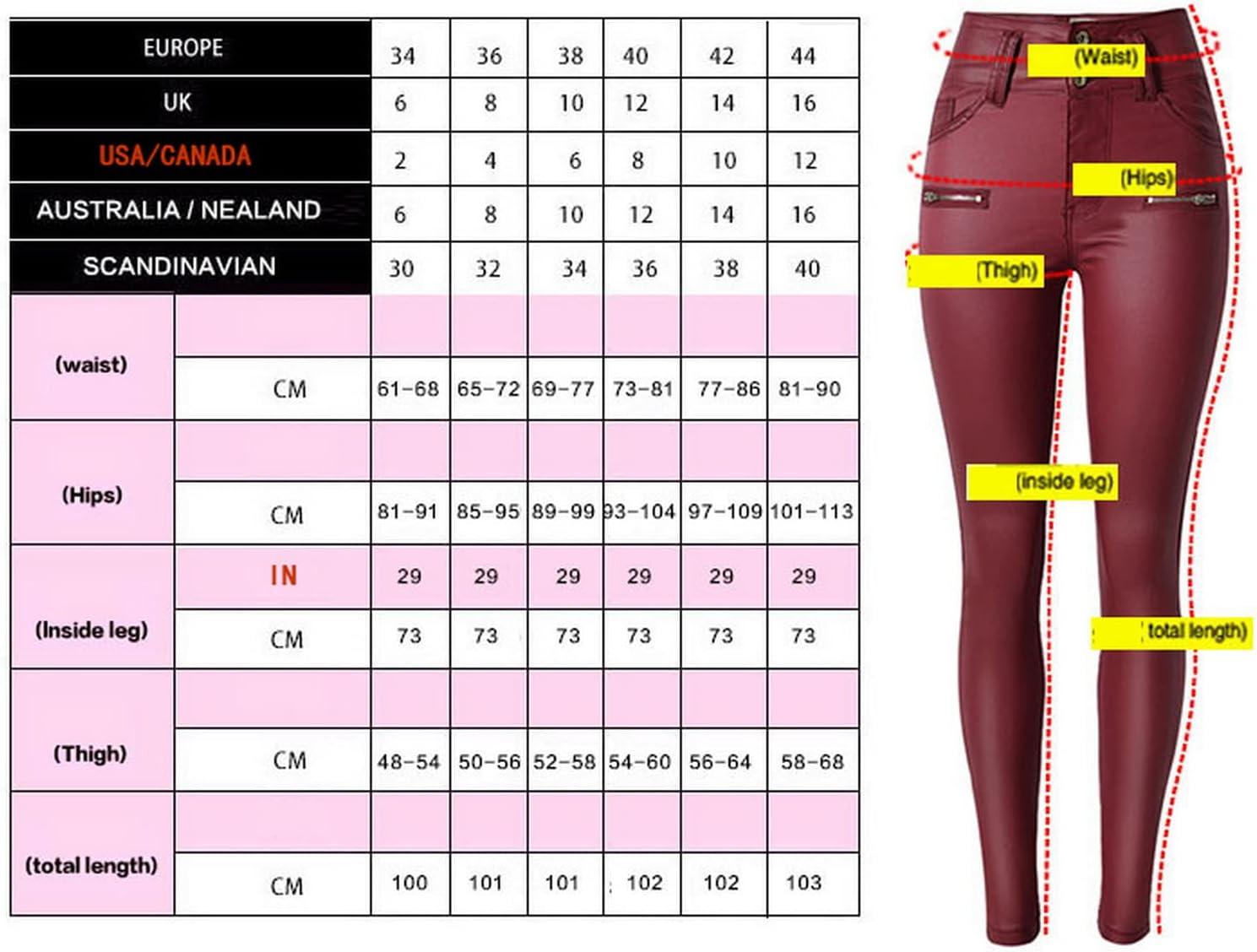 imageFaringoto Womens Pu Faux Leather Pants Slim Leggings Variety of Styles with Pockets057