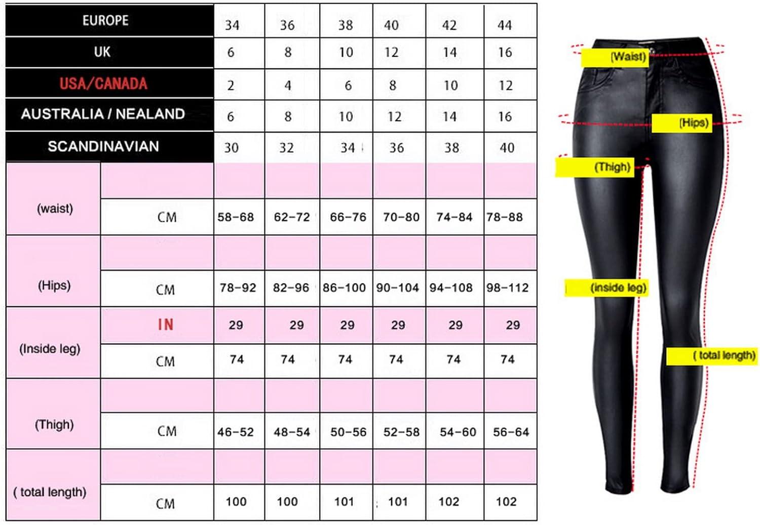 imageFaringoto Womens Pu Faux Leather Pants Slim Leggings Variety of Styles with Pockets101