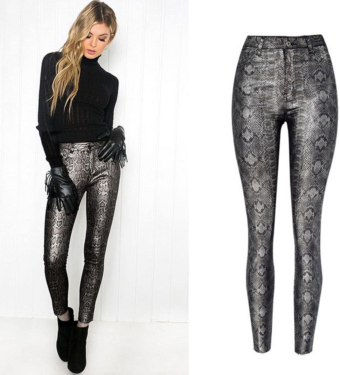 imageFaringoto Womens Pu Faux Leather Pants Slim Leggings Variety of Styles with Pockets330