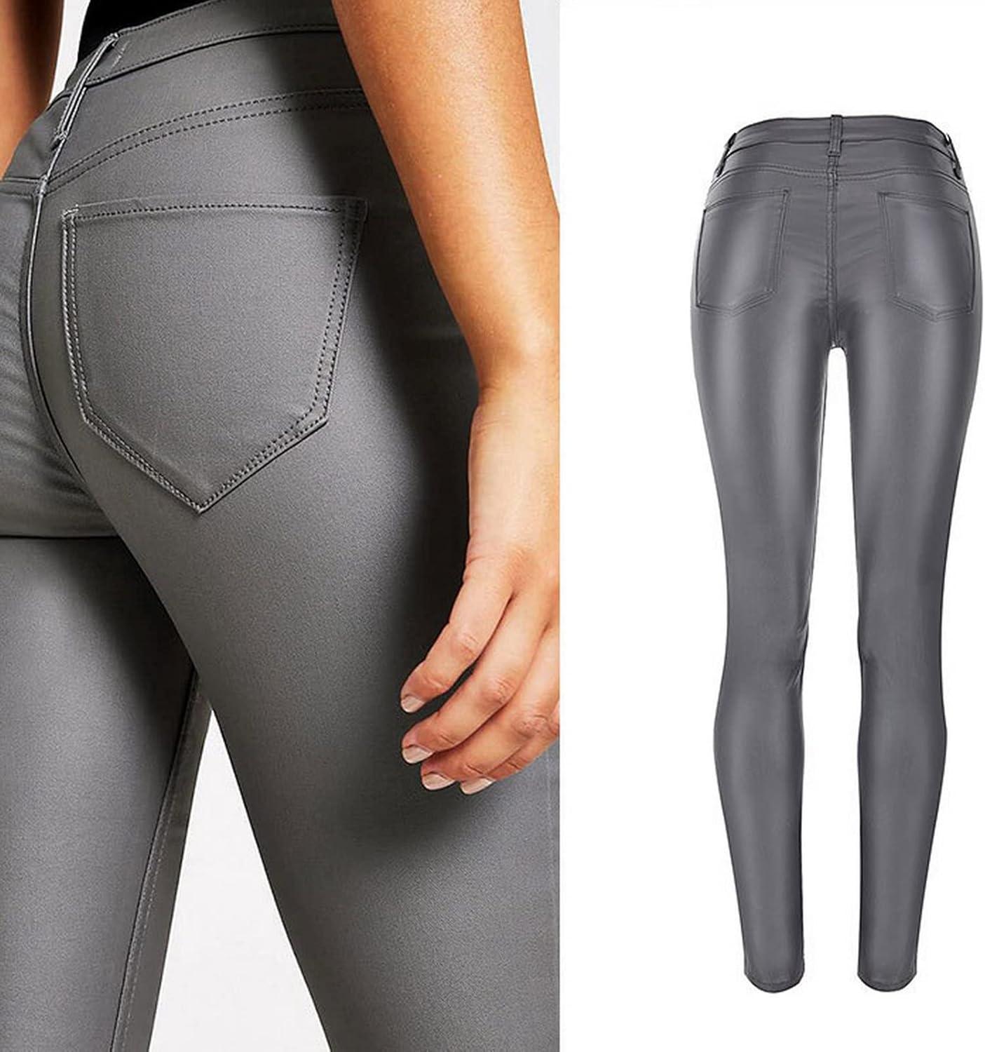 imageFaringoto Womens Pu Faux Leather Pants Slim Leggings Variety of Styles with Pockets389