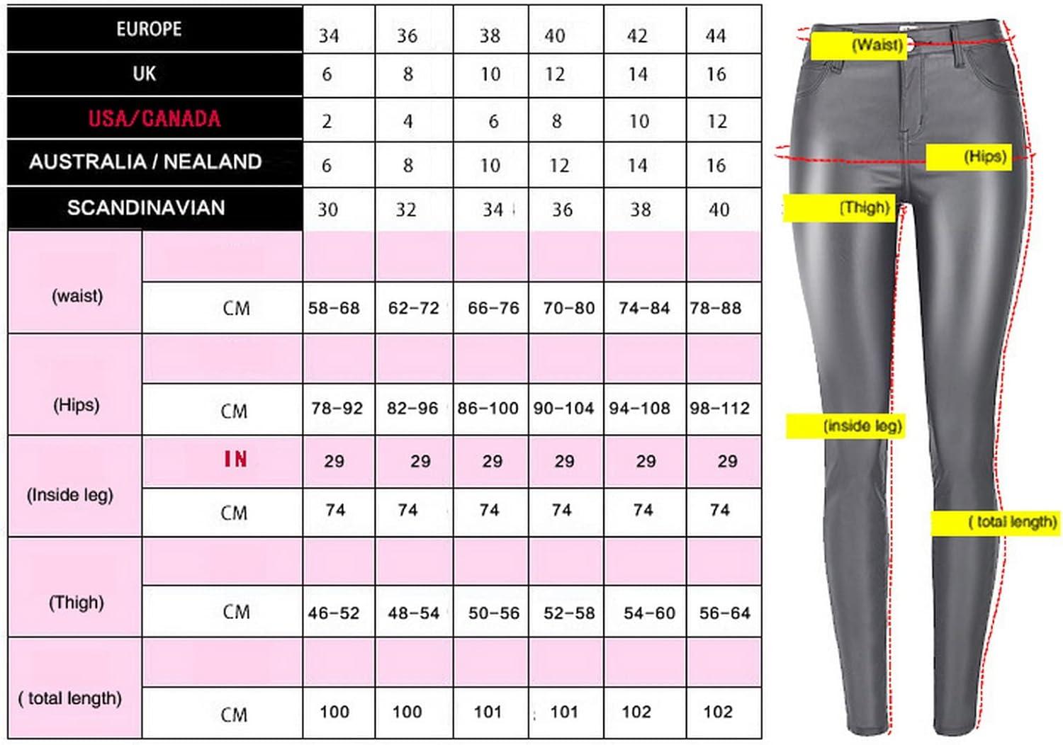 imageFaringoto Womens Pu Faux Leather Pants Slim Leggings Variety of Styles with Pockets389