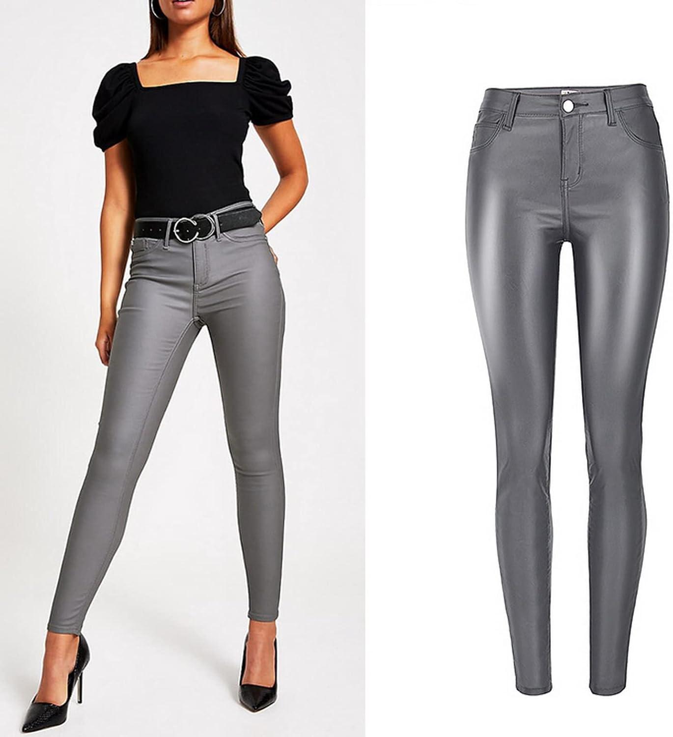 imageFaringoto Womens Pu Faux Leather Pants Slim Leggings Variety of Styles with Pockets389