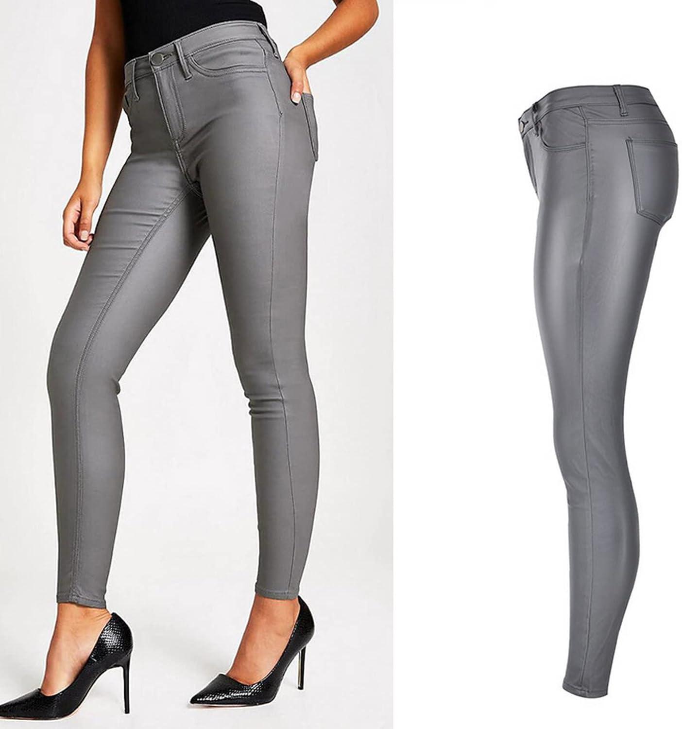imageFaringoto Womens Pu Faux Leather Pants Slim Leggings Variety of Styles with Pockets389