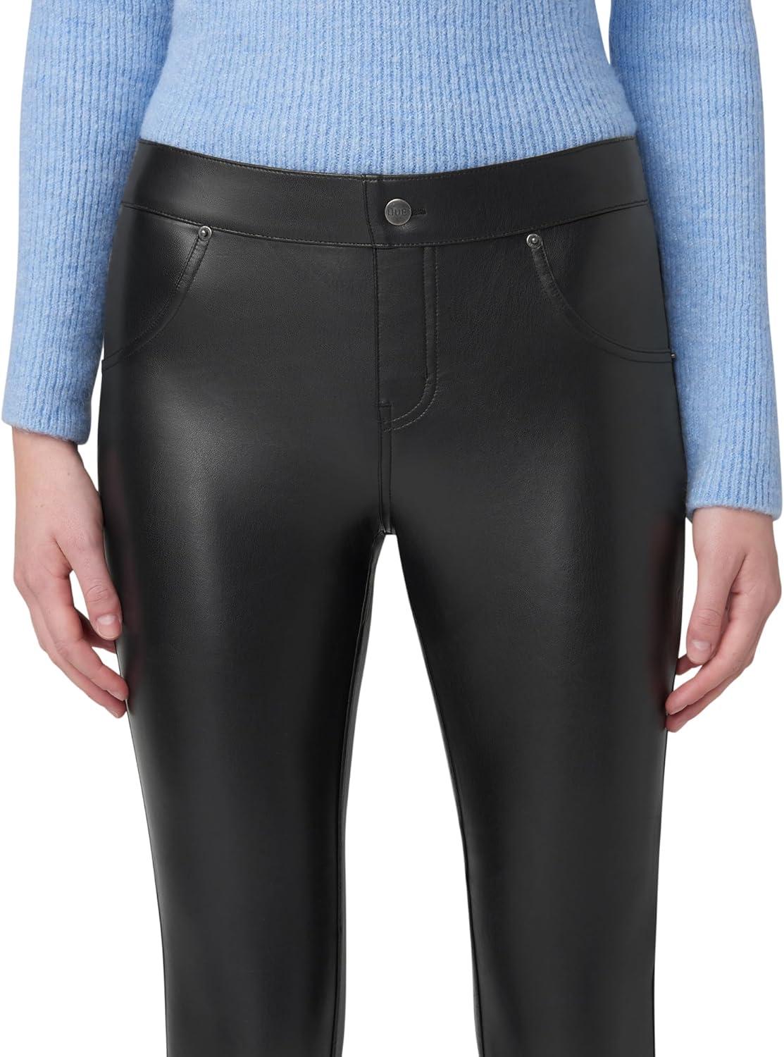 imageHUE Womens Faux Leather LeggingsBlack