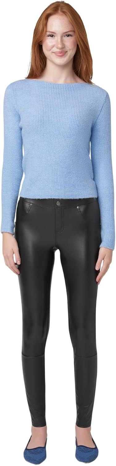 imageHUE Womens Faux Leather LeggingsBlack