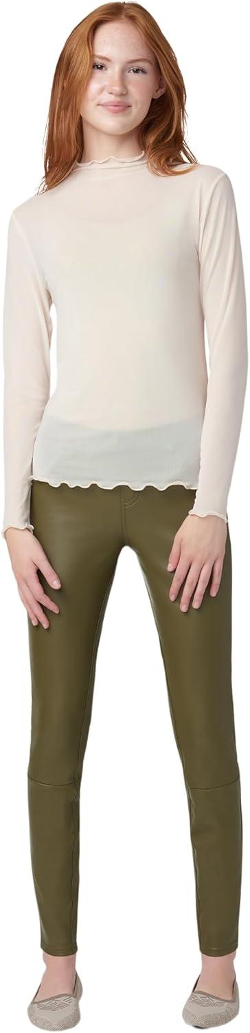 imageHUE Womens Faux Leather LeggingsDark Olive