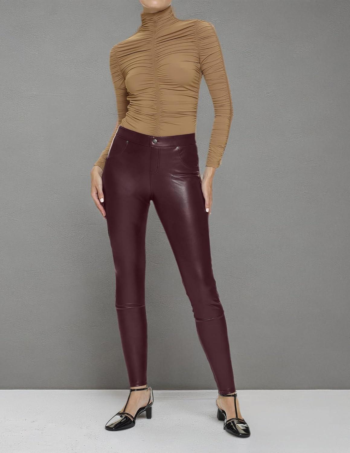 imageHUE Womens Faux Leather LeggingsPort Royale