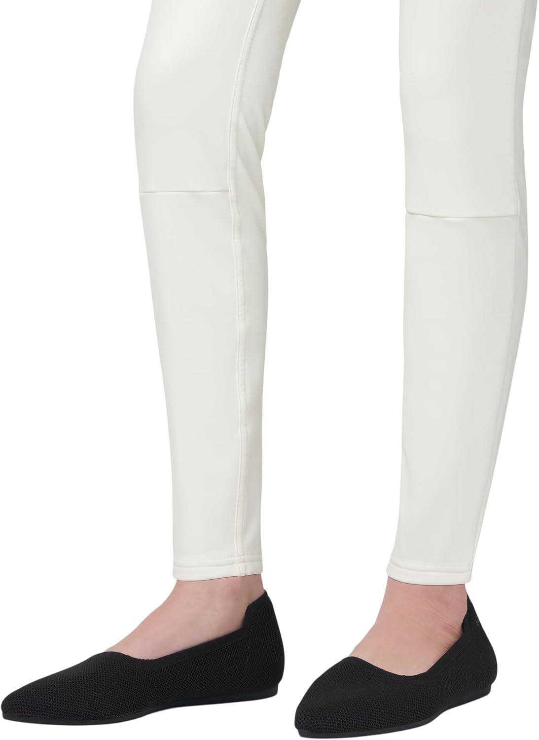 imageHUE Womens Faux Leather LeggingsStar White