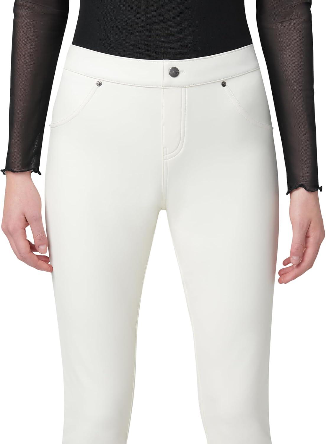 imageHUE Womens Faux Leather LeggingsStar White
