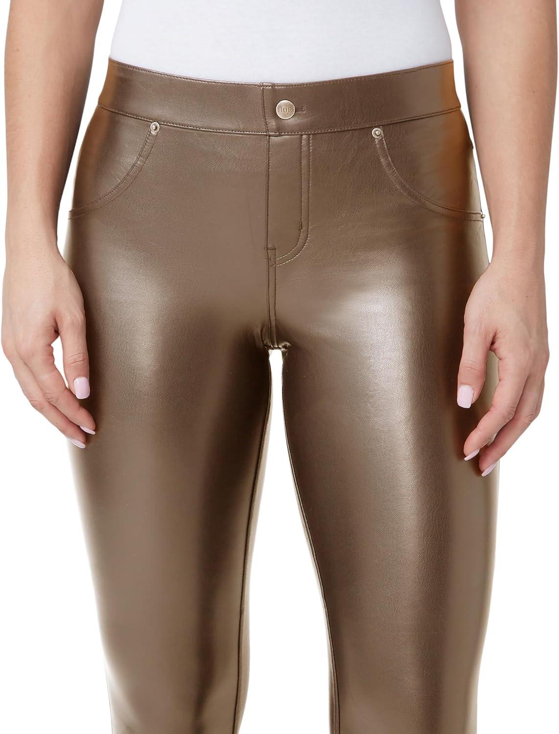 imageHUE Womens Faux Leather LeggingsTobacco Brown
