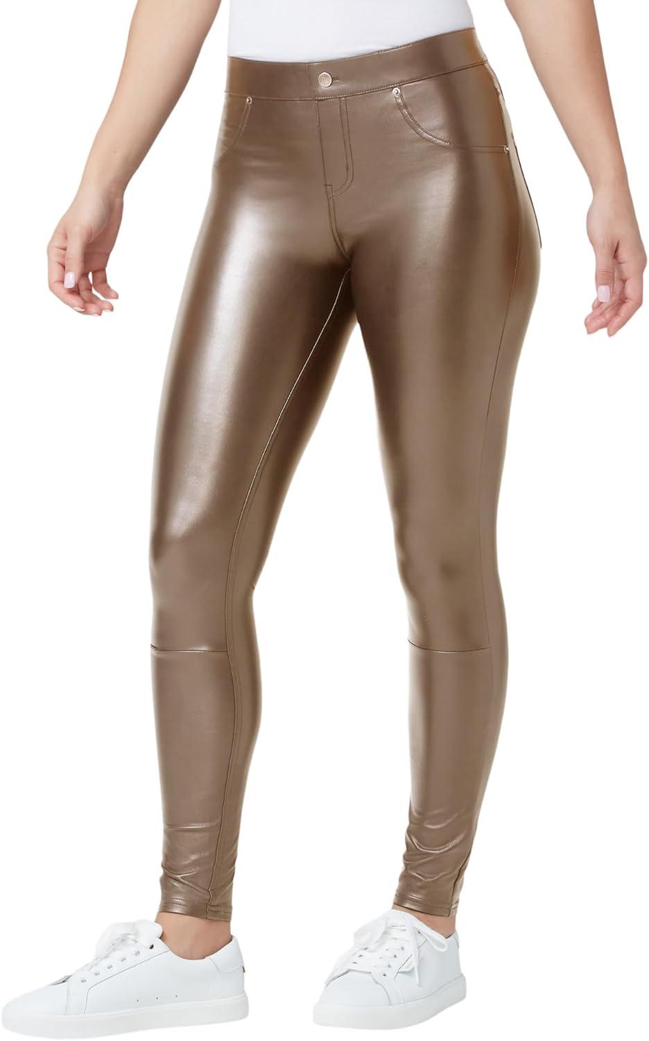 imageHUE Womens Faux Leather LeggingsTobacco Brown