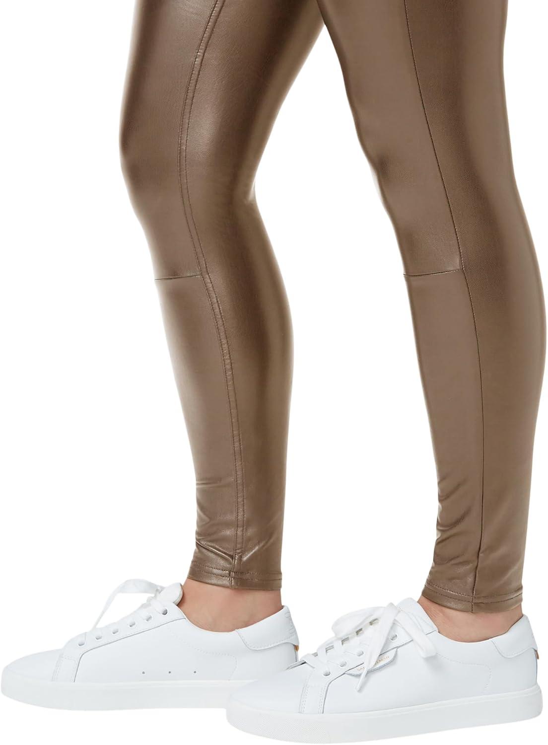 imageHUE Womens Faux Leather LeggingsTobacco Brown