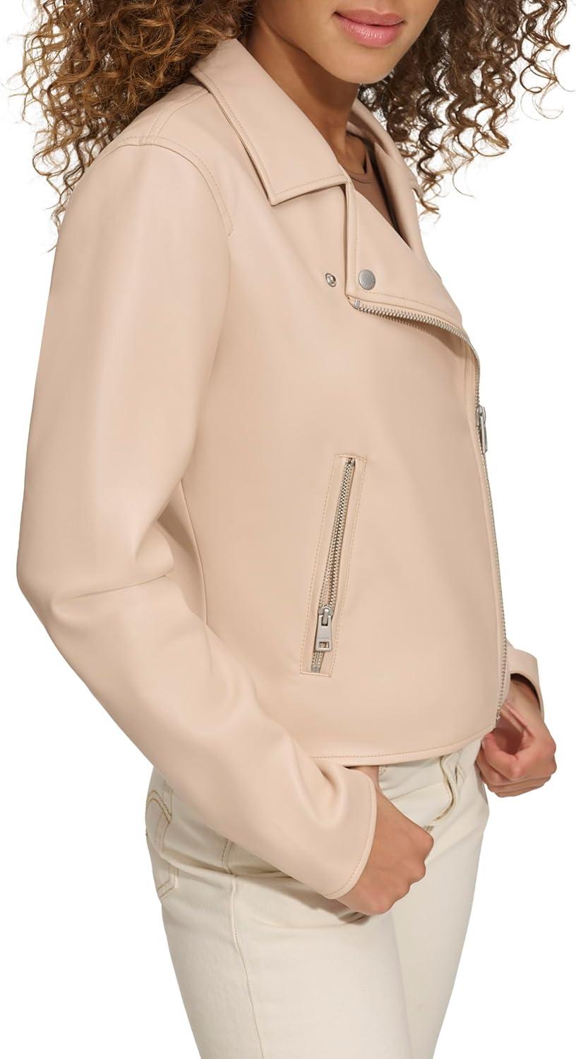 imageLevis womens Smooth Faux Leather Moto Standard and Plus SizesFrappe