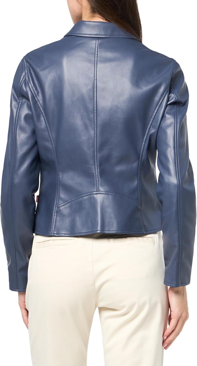 imageLevis womens Smooth Faux Leather Moto Standard and Plus SizesOdyssey Grey