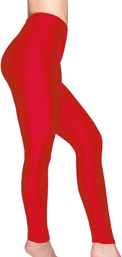 imageRomastory Womens Stretched Shiny Sports Leggings MidWaist Elastic Pants Shining Leggings TightsRed