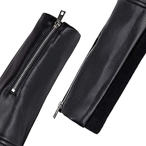 imageWomens Faux Leather Motorcycle Jackets Classical Black PU Slim Short Biker CoatsBlack