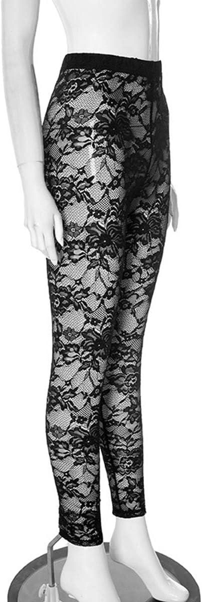 imageWomens Sexy See Through Sheer Mesh Pants Leggings High Waist Casual Sweatpants TightsLace1