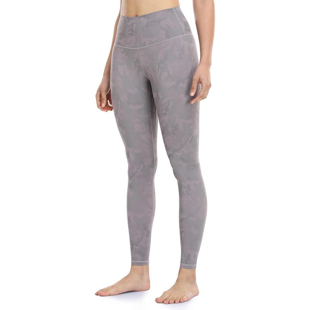 imageColorfulkoala Womens High Waisted Matte Faux Leather Leggings Full Length Yoga PantsCamo Grey