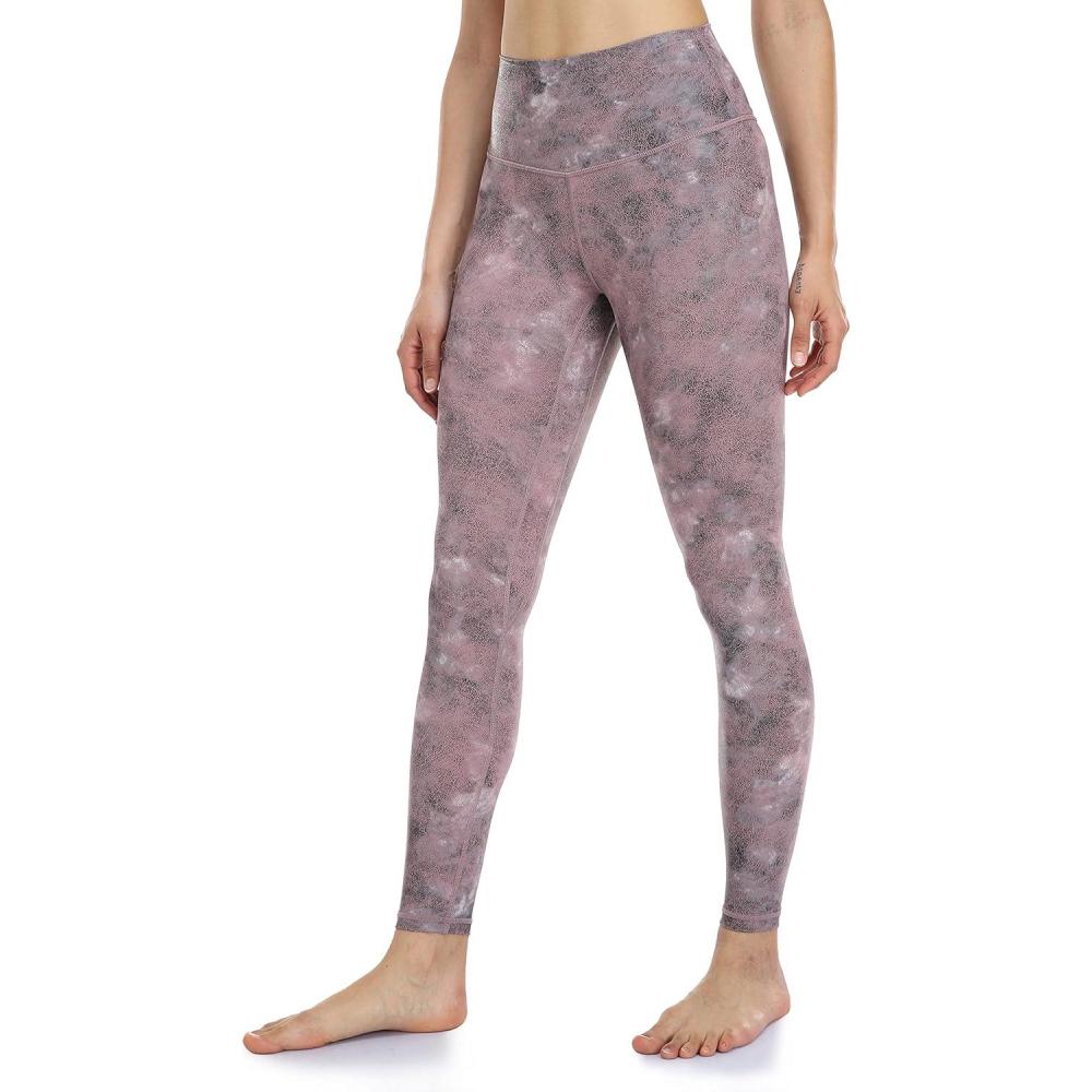 imageColorfulkoala Womens High Waisted Matte Faux Leather Leggings Full Length Yoga PantsGlossy Pink
