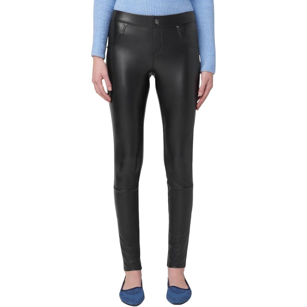 imageHUE Womens Faux Leather LeggingsBlack