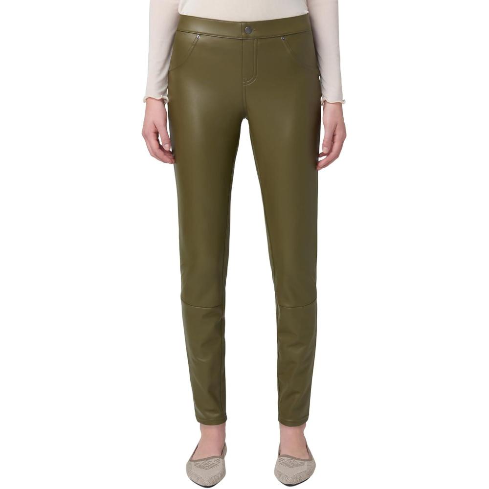 imageHUE Womens Faux Leather LeggingsDark Olive