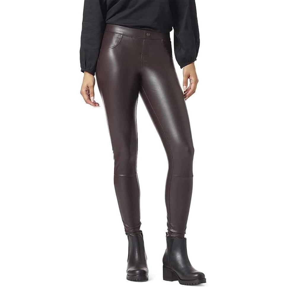 imageHUE Womens Faux Leather LeggingsEspresso