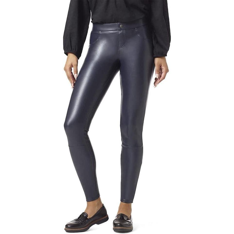imageHUE Womens Faux Leather LeggingsNavy