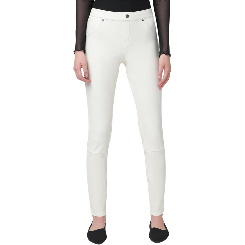 imageHUE Womens Faux Leather LeggingsStar White