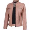 Cafe Racer - Women Pink Leather Jacket