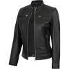 Ddge Black - Womens Golden Accessories Leather Jacket