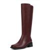 Burgundy-low Heels