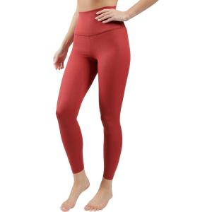 90 Degree By Reflex High Waist Tummy Control Squat Proof Ankle Length Printed Leggings(Python Sangria)