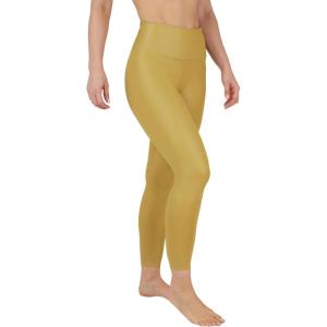 90 Degree By Reflex Womens High Waist High Shine Faux Leather Ankle Leggings(Dried Tobacco)