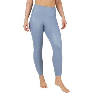 90 Degree By Reflex Womens High Waist High Shine Faux Leather Ankle Leggings(Flint Stone)