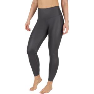 90 Degree By Reflex Womens High Waist High Shine Faux Leather Ankle Leggings(Military Green)