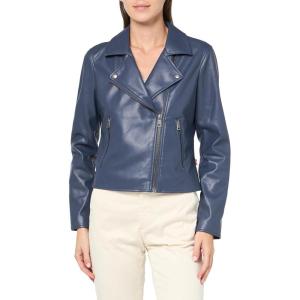 Levi’s womens Smooth Faux Leather Moto (Standard and Plus Sizes)(Odyssey Grey)