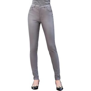S P Y M Womens Stretchy Jeggings, Faux Leather Legging Pants with Pockets, Regular and Plus Size(01/Grey-regular)