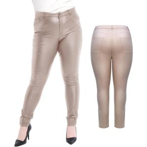 S P Y M Womens Stretchy Jeggings, Faux Leather Legging Pants with Pockets, Regular and Plus Size(01/Skin-plus)