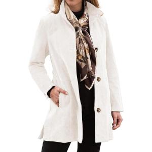 Womens Winter Suede Coat Stand Collar Single Breasted Overcoat with Pockets Mid Length Trench Coats(22#beige)