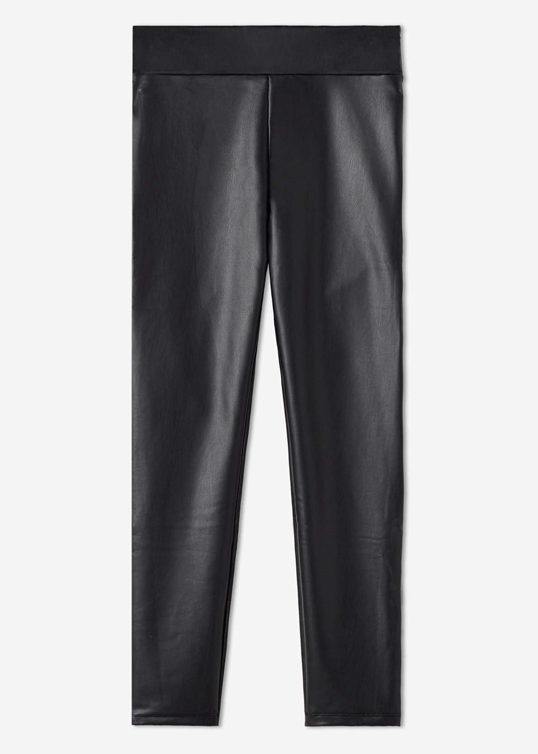imageCALZEDONIA Womans Faux Leather Thermal LeggingsBlack Black