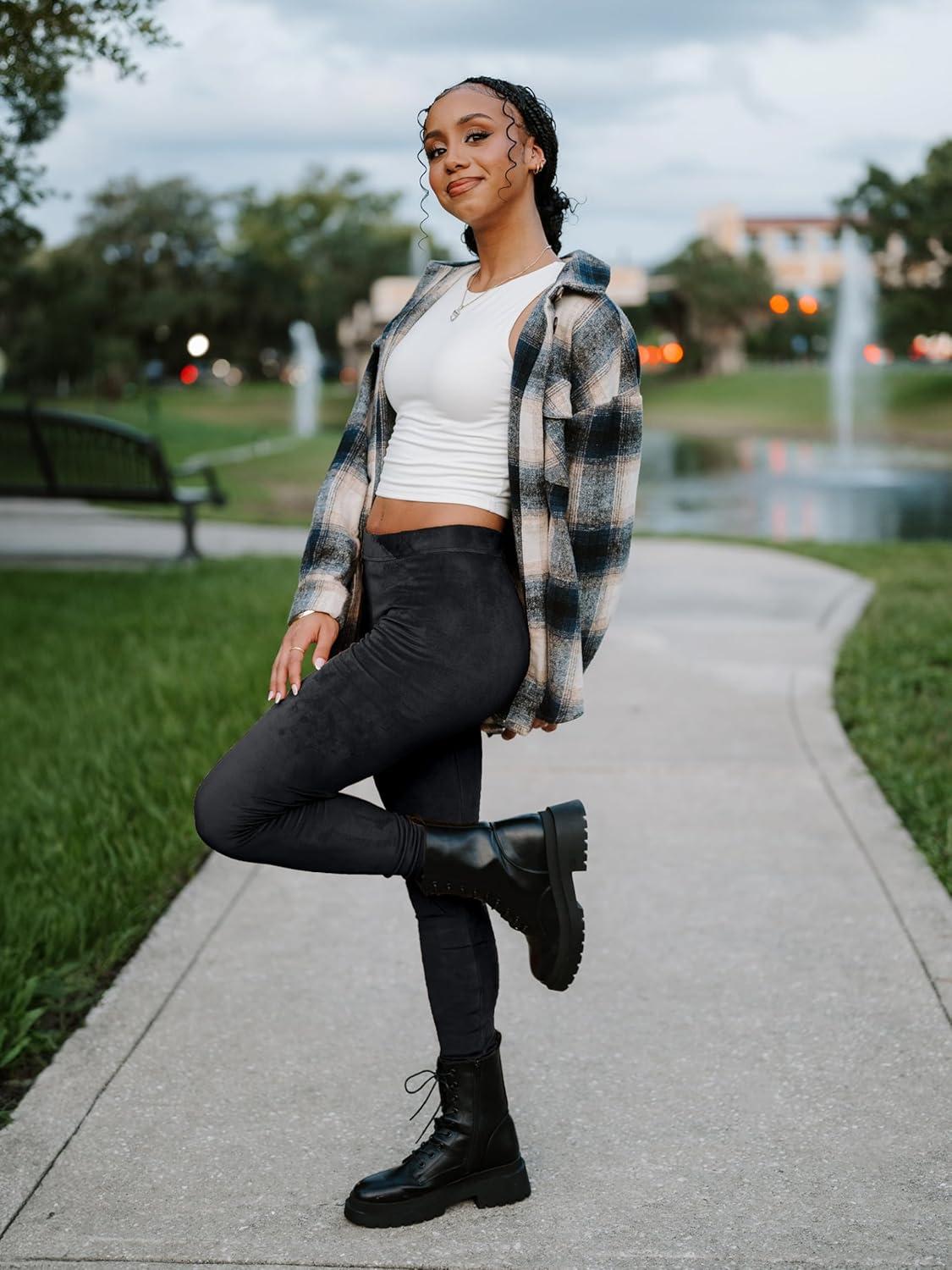 imageConceited Luxe Leggings Velvet or Vegan Leather Plus Size AvailableBlack