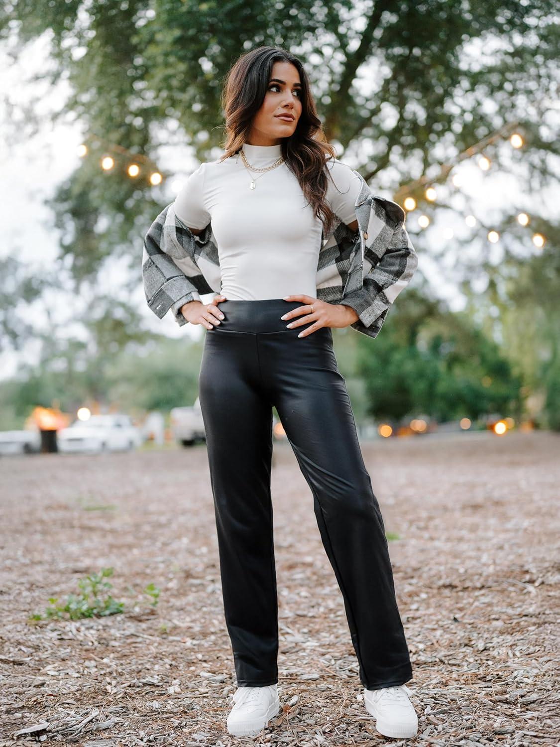 imageConceited Luxe Leggings Velvet or Vegan Leather Plus Size AvailableBlack