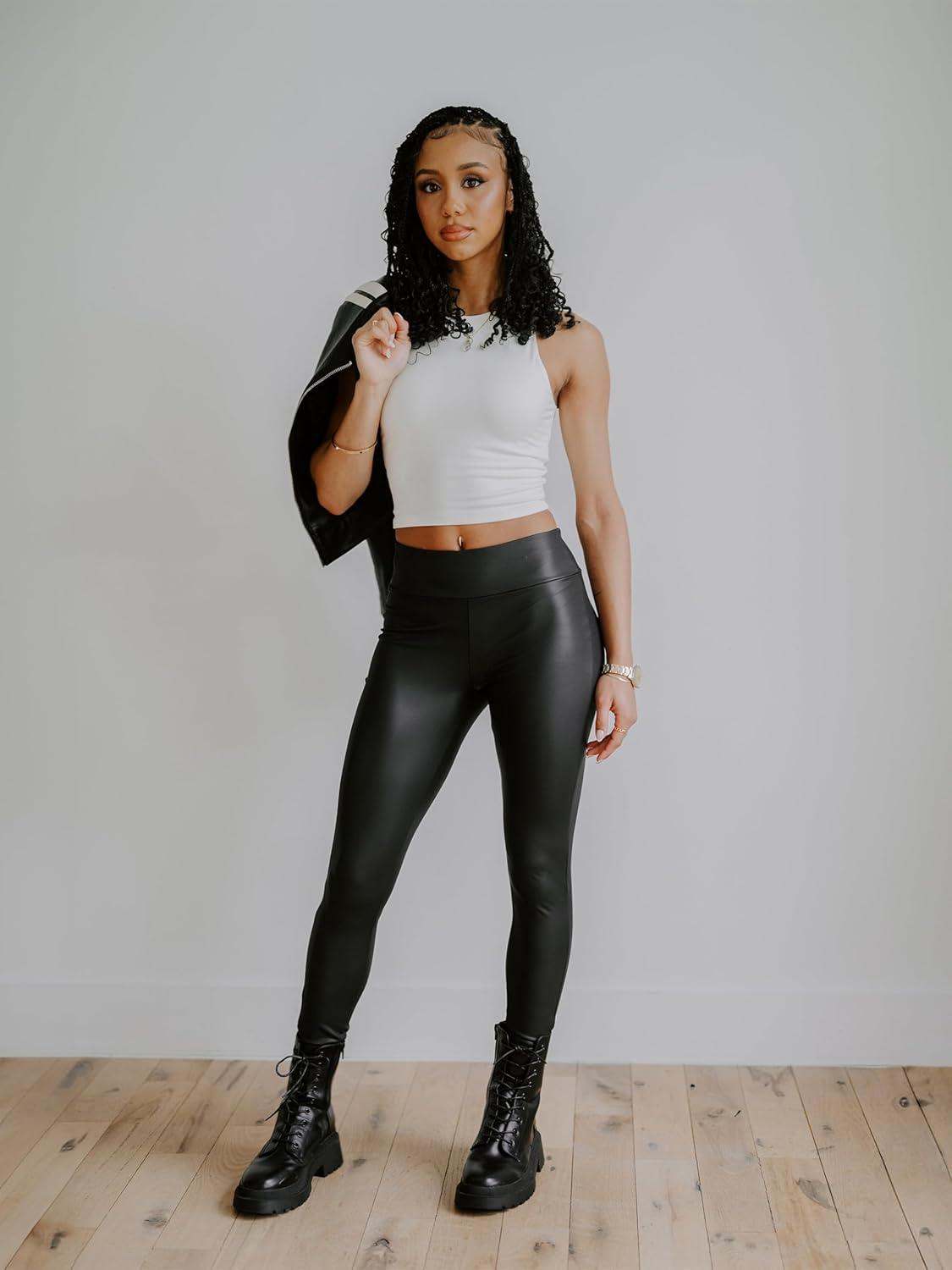imageConceited Luxe Leggings Velvet or Vegan Leather Plus Size AvailableBlack