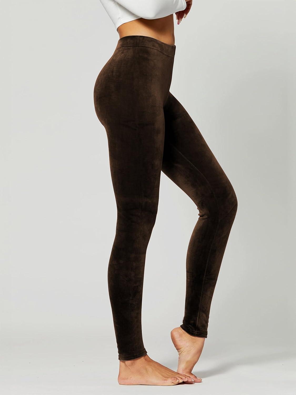 imageConceited Luxe Leggings Velvet or Vegan Leather Plus Size AvailableBrown