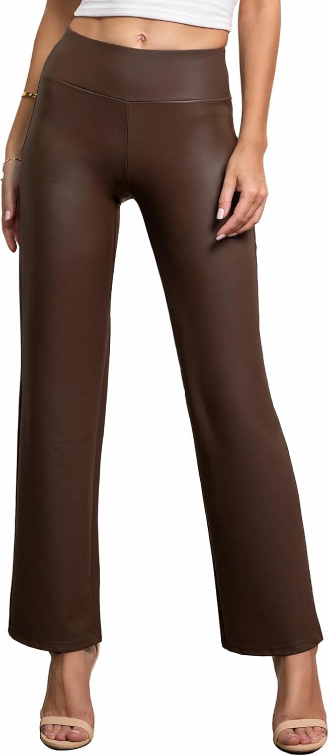 imageConceited Luxe Leggings Velvet or Vegan Leather Plus Size AvailableBrown