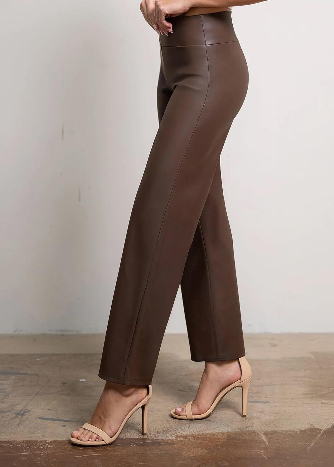 imageConceited Luxe Leggings Velvet or Vegan Leather Plus Size AvailableBrown